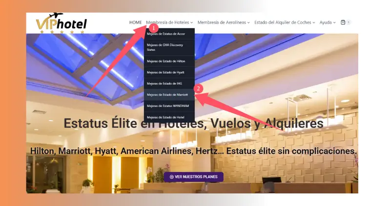 Obtén Marriott Bonvoy Platinum rápidamente viphotelflightses-1