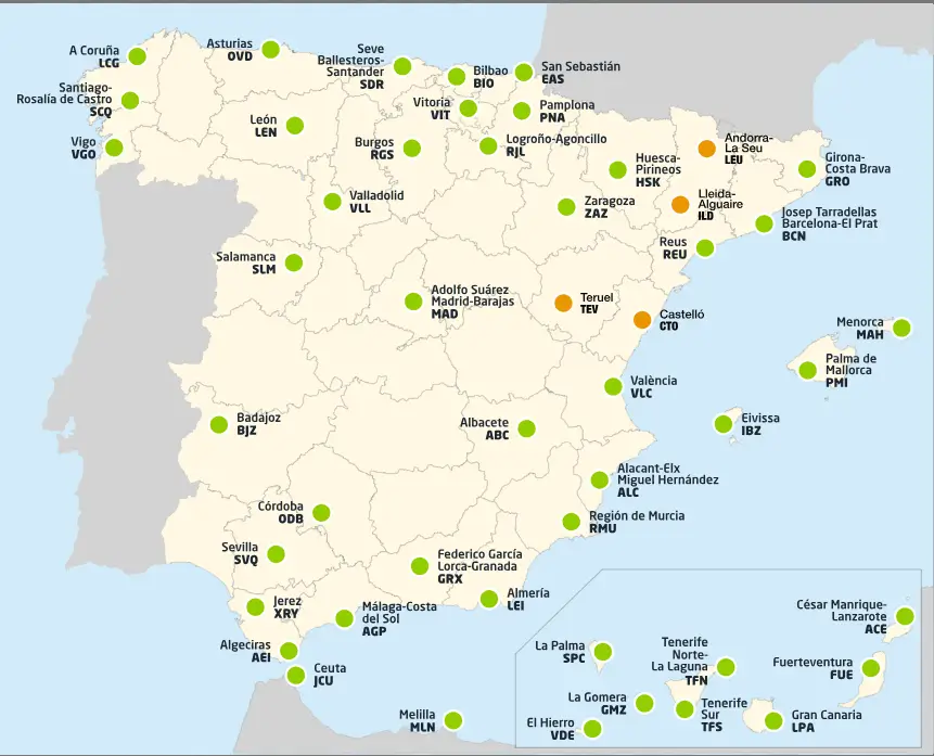 aeropuertos de España
