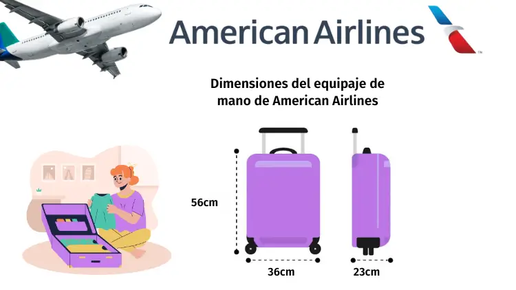 Dimensiones del equipaje de mano de American Airlines
