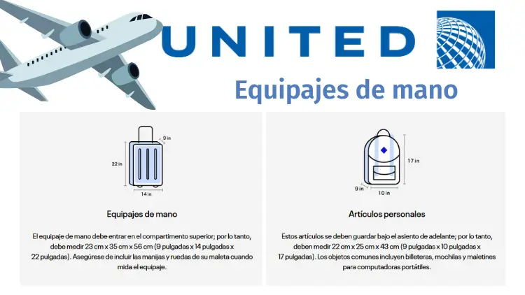 united airlines equipaje de mano