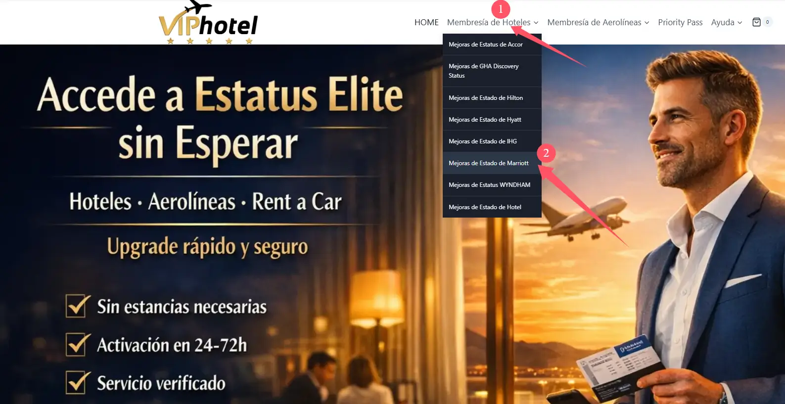 Obtención directa del estatus Marriott Platinum a través de viphotelflights-1